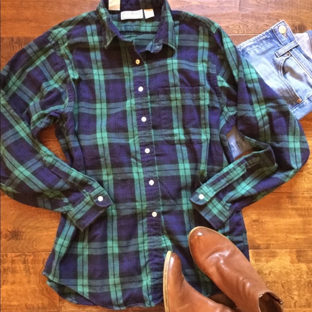 Vintage L.L. Bean plaid flannel